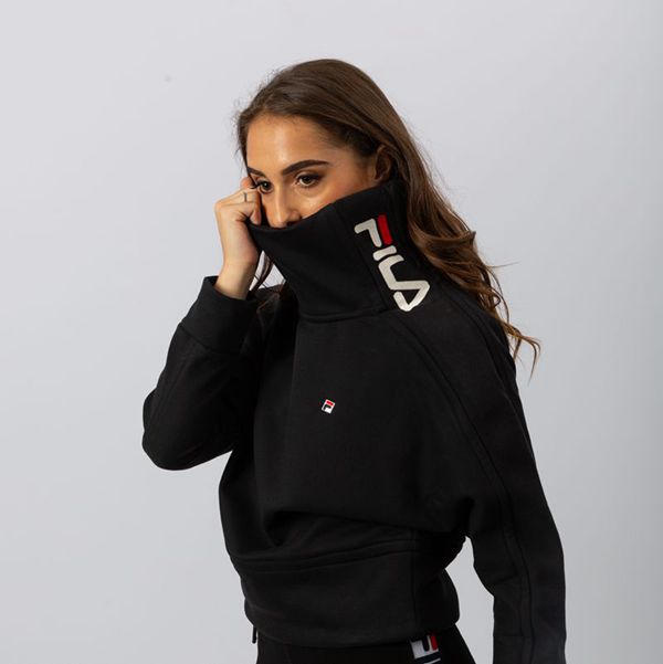 Fila Milano Turtleneck Women's Sweatshirts - Black,NZ 987-94087